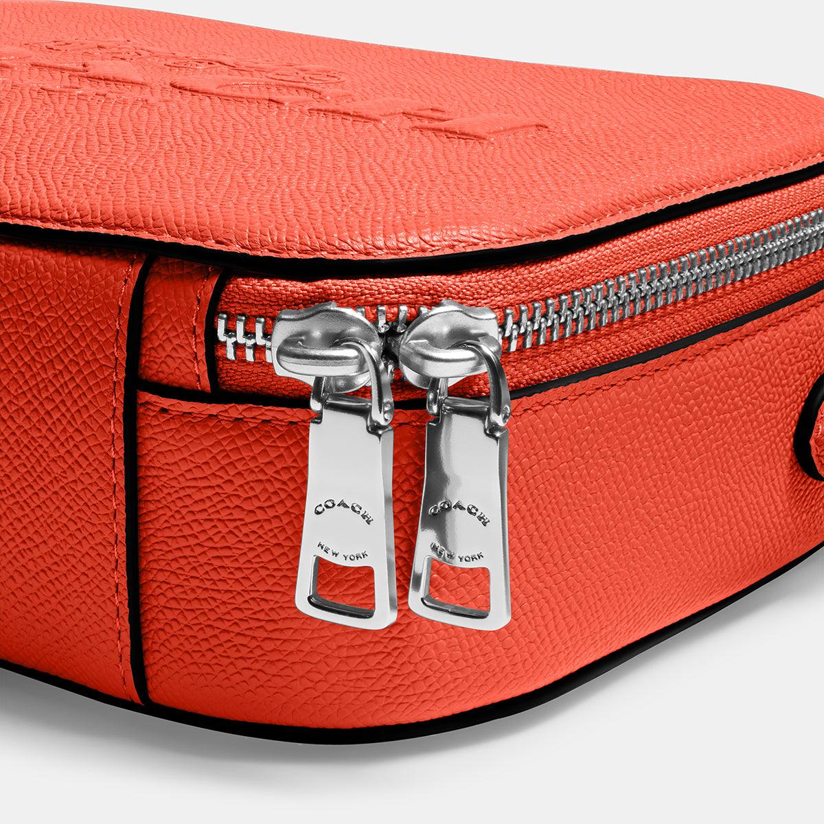 Top Handle Crossbody With Signature Canvas Interior-CJ796-Sun Orange