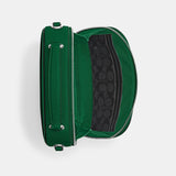 Top Handle Crossbody With Signature Canvas Interior-CJ796-Green