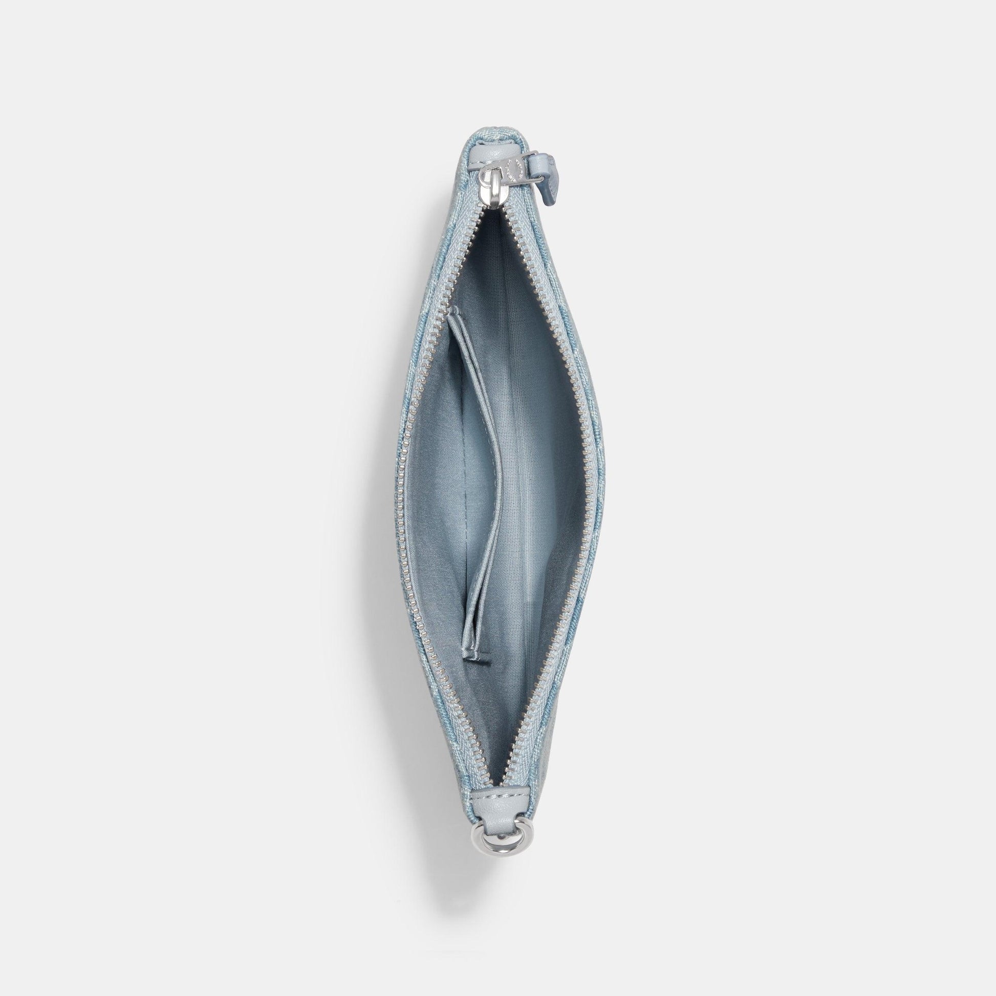 Small Wristlet In Signature Denim-CJ874-Lh/Pale Blue