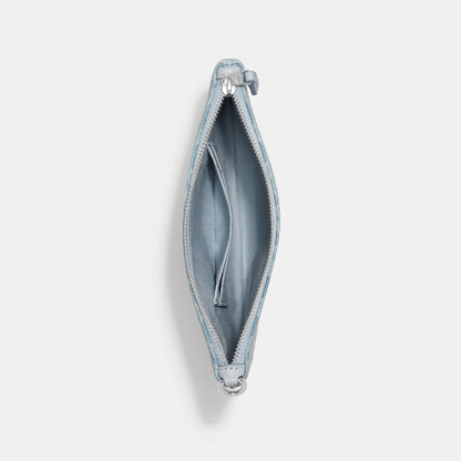 Small Wristlet In Signature Denim-CJ874-Lh/Pale Blue