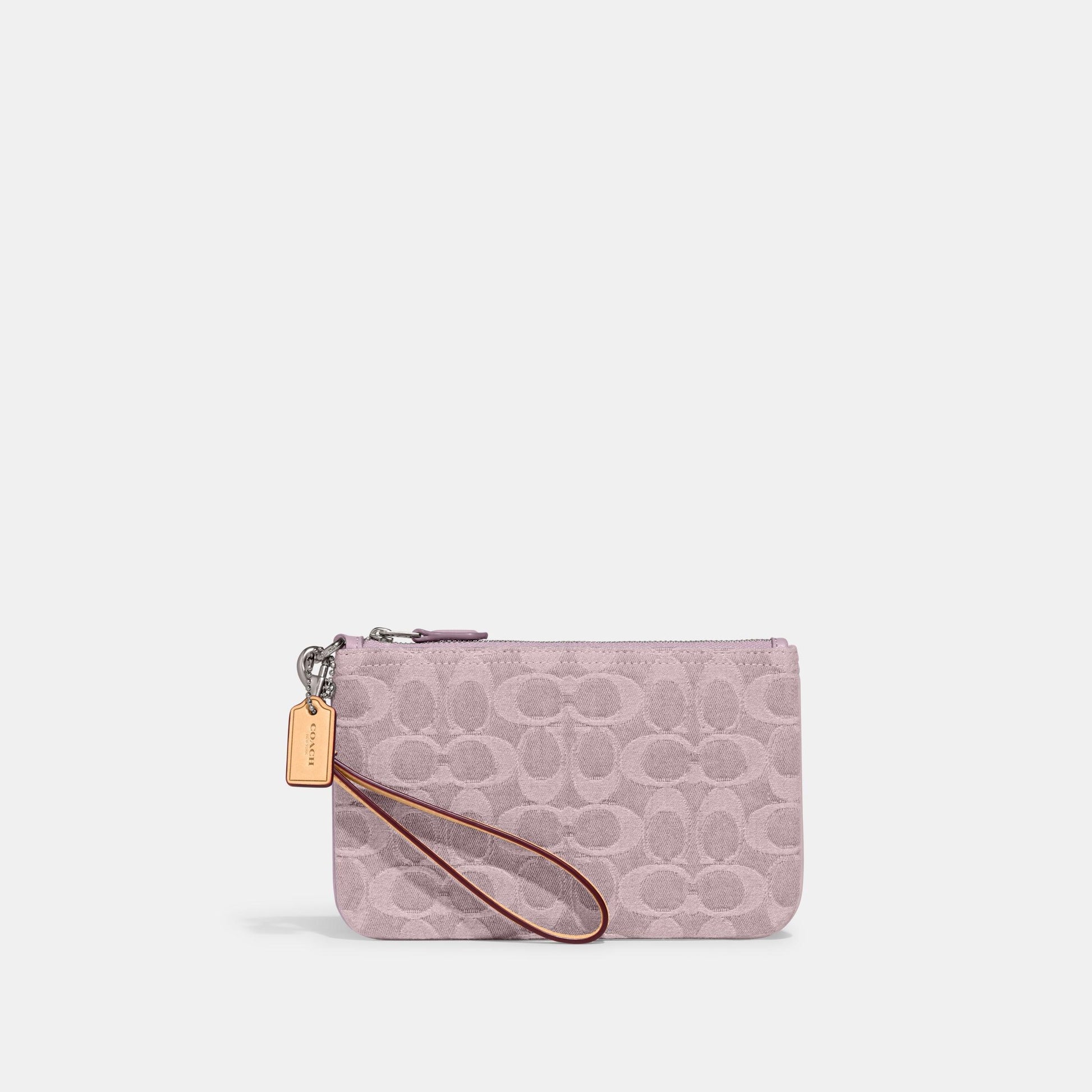Small Wristlet In Signature Denim-CJ874-Lh/Pale Purple