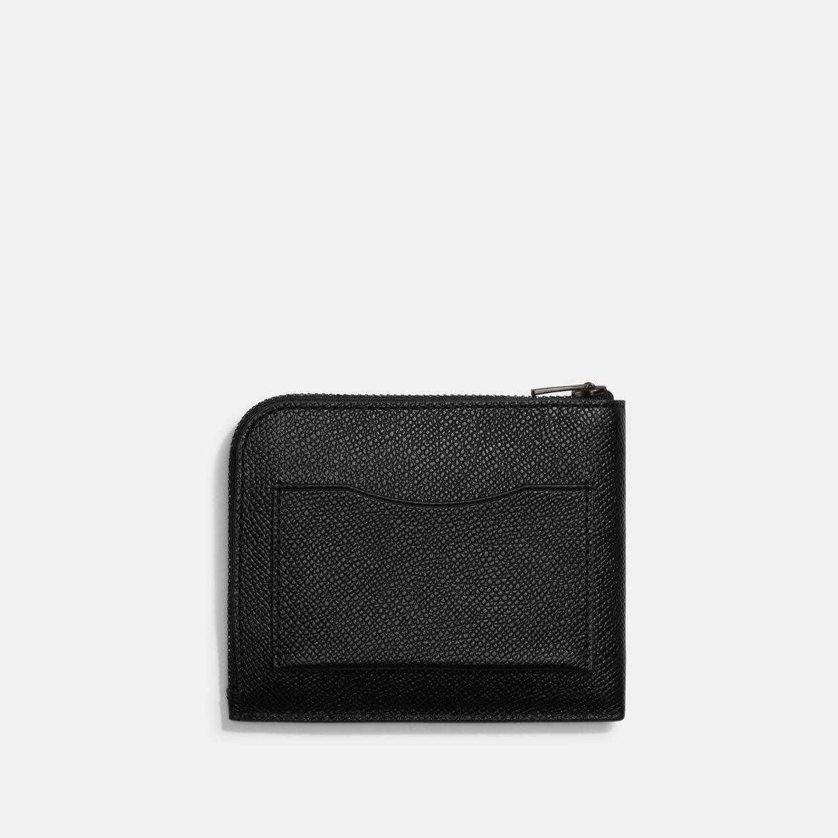 CJ882-3-In-1 L-Zip Wallet With Signature Canvas-BLACK/CHARCOAL