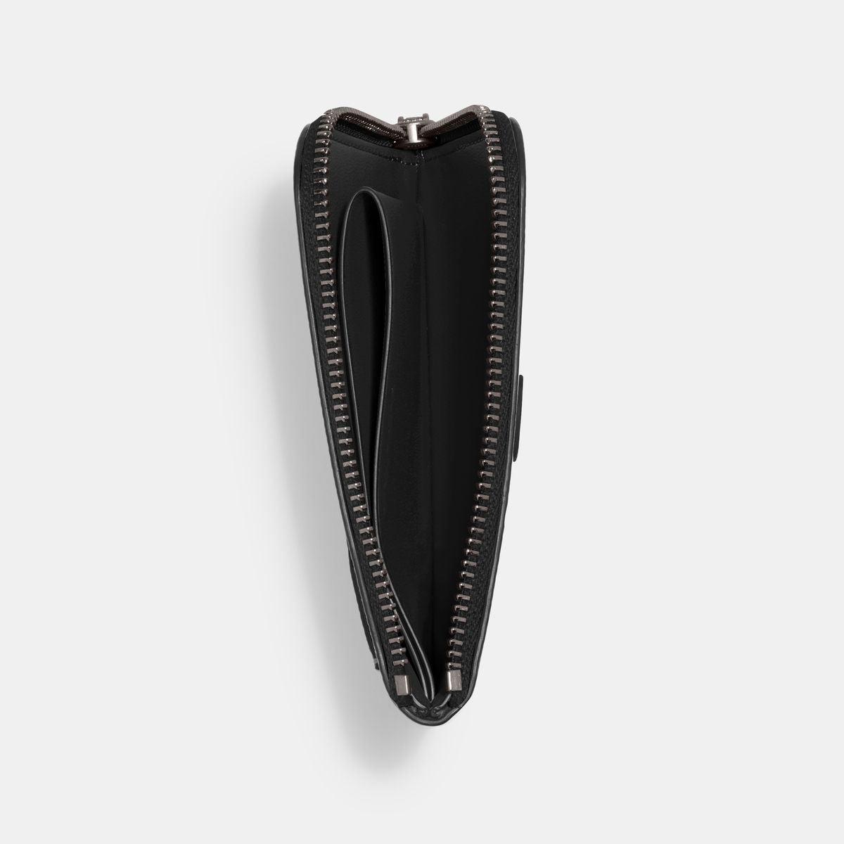 CJ882-3-In-1 L-Zip Wallet With Signature Canvas-BLACK/CHARCOAL