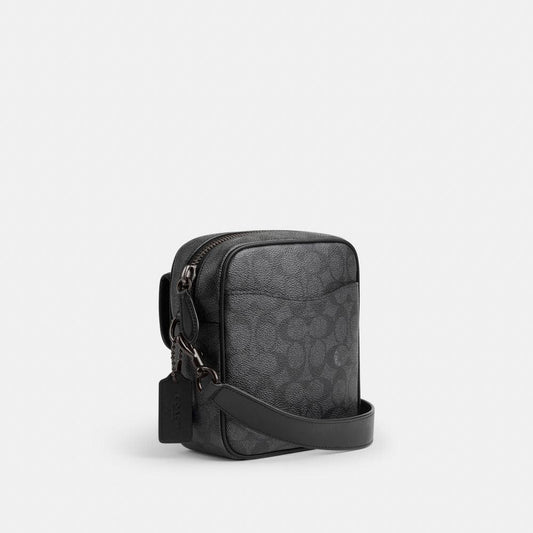 CK969-Beck Crossbody In Signature Canvas-Charcoal