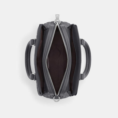 CM050-Mini Darcie Carryall With Signature Leather-SV/Industrial Grey