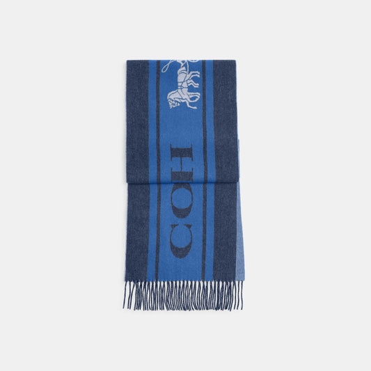 CM104-Varsity Sport Cashmere Muffler-Midnight Navy