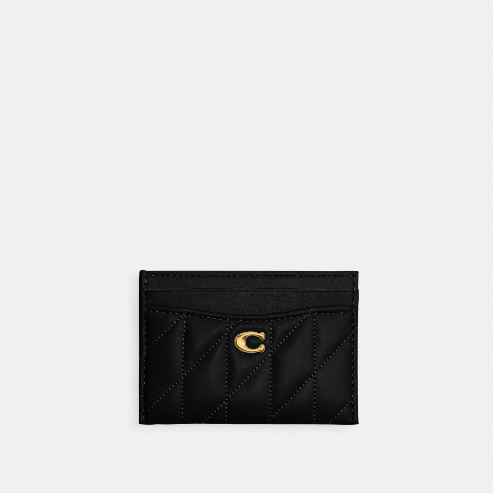CM434-Essential Card Case with Pillow Quilting-B4/Black