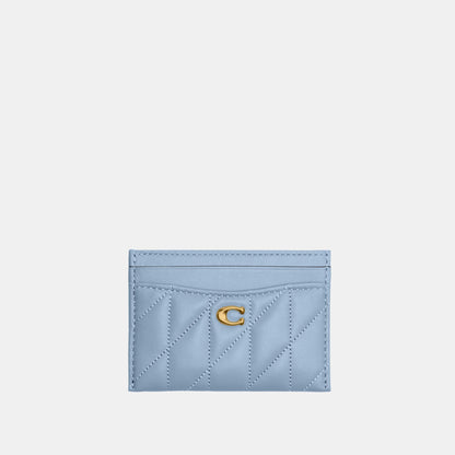 CM434-Essential Card Case with Pillow Quilting-B4/Bluebell