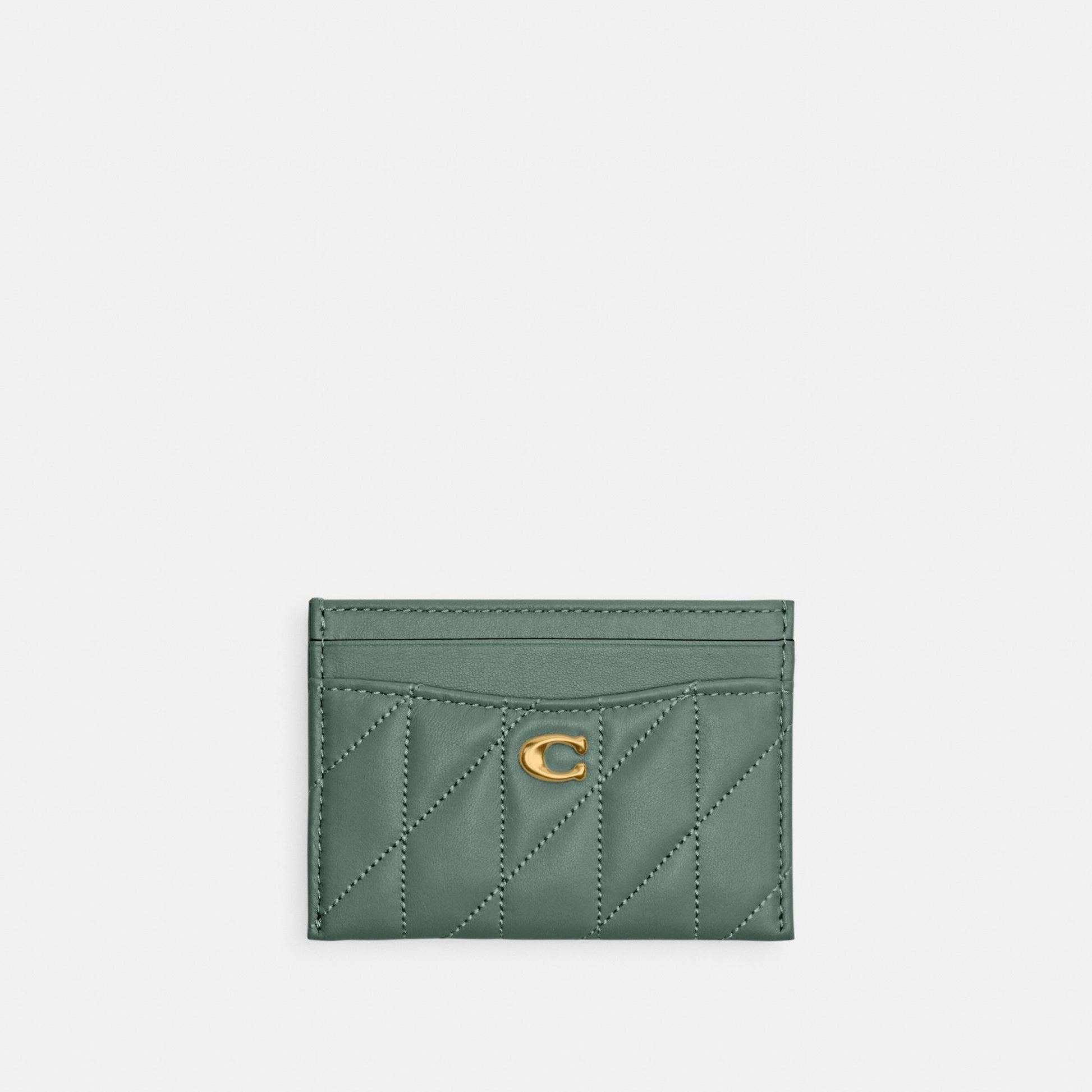 CM434-Essential Card Case with Pillow Quilting-B4/Sage