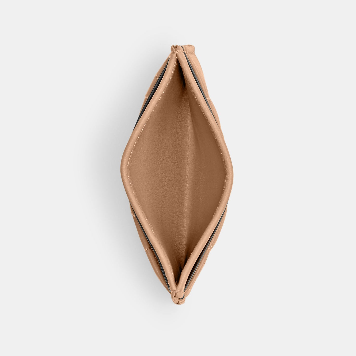 CM434-ESSENTIAL CARD CASE WITH PILLOW QUILTING-LH/Buff