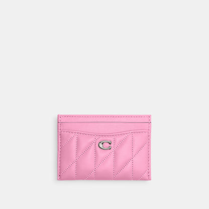 CM434-ESSENTIAL CARD CASE WITH PILLOW QUILTING-LH/Vivid Pink