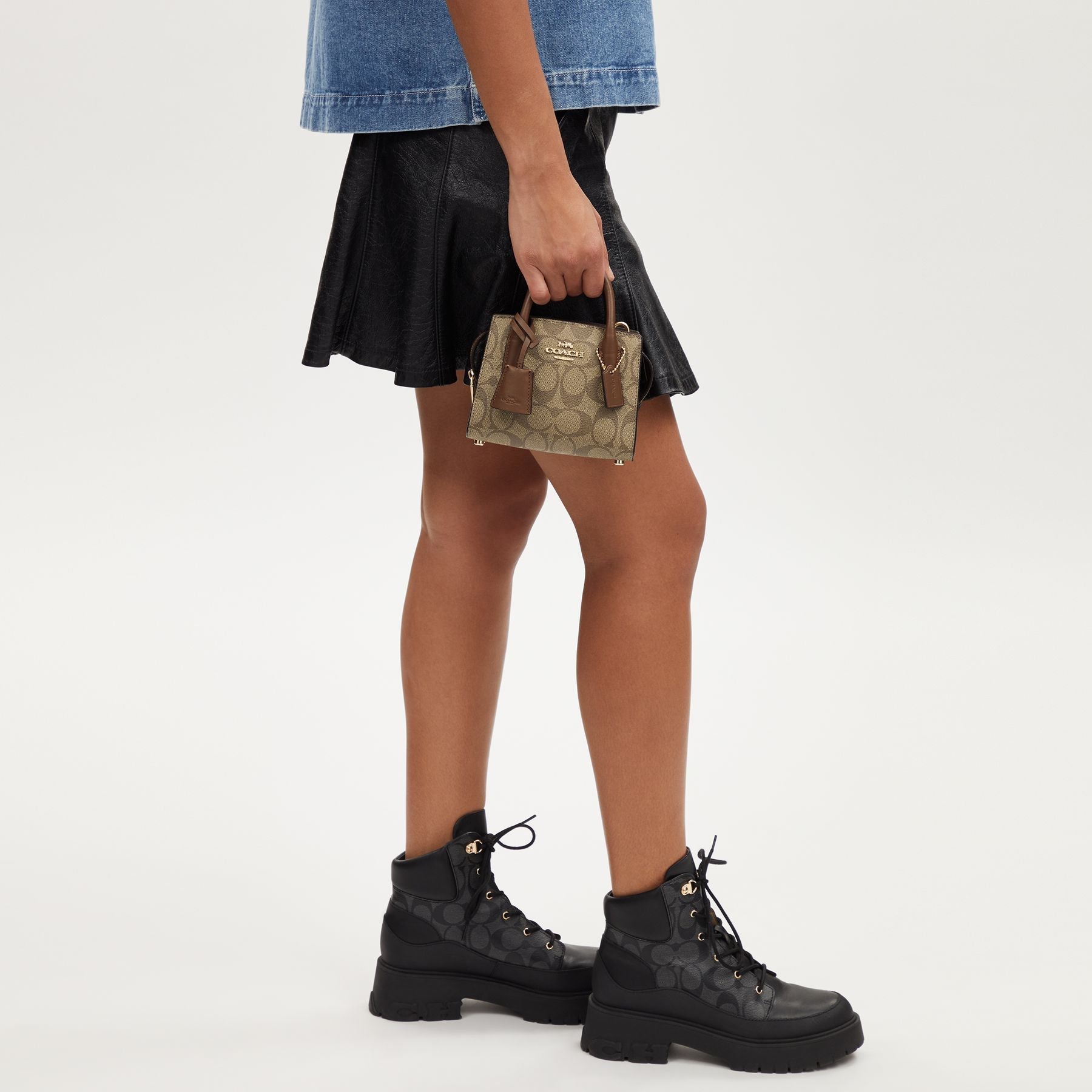 co975-Andrea Mini Carryall In Signature Canvas