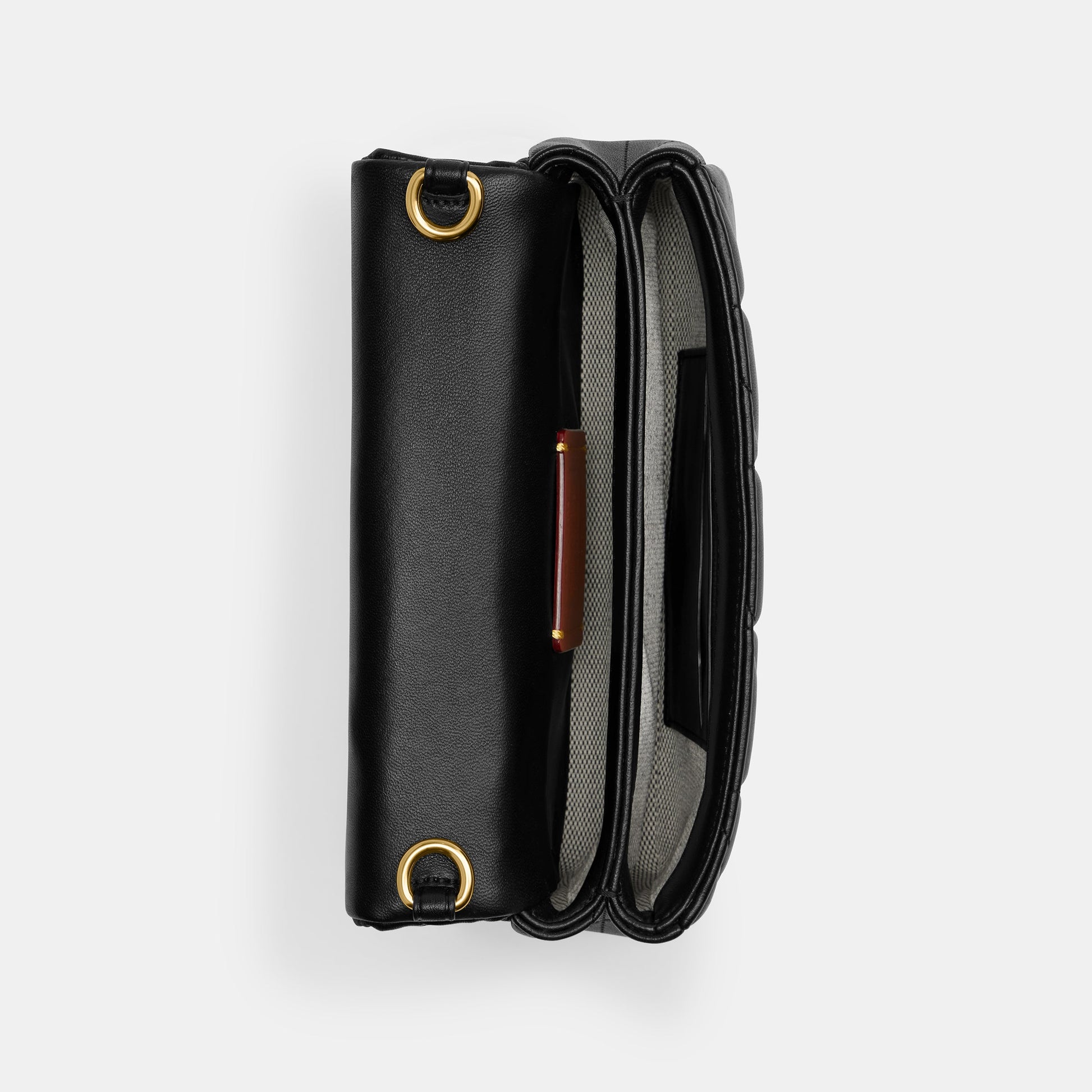 cp018-Tabby Wristlet With Pillow Quilting-B4/Black