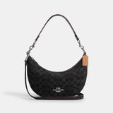 Aria Shoulder Bag In Signature Denim-CP100-Sv/Black