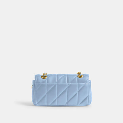 cp149-Tabby Shoulder Bag 20 With Pillow Quilting-B4/Bluebell