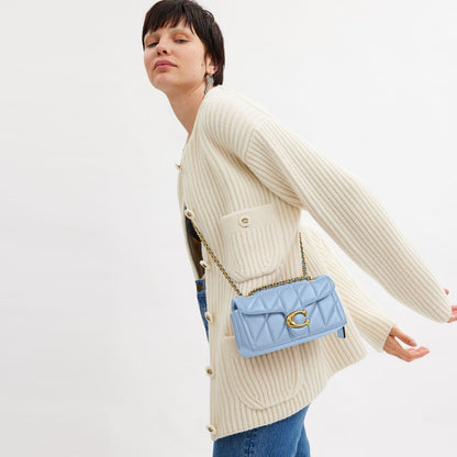 cp149-Tabby Shoulder Bag 20 With Pillow Quilting-B4/Bluebell