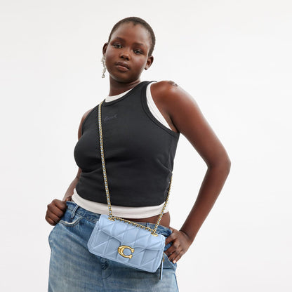 cp149-Tabby Shoulder Bag 20 With Pillow Quilting-B4/Bluebell