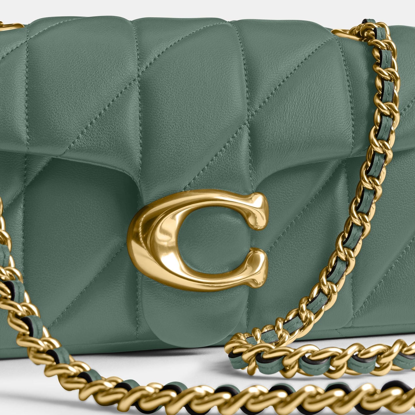 cp149-Tabby Shoulder Bag 20 With Pillow Quilting-B4/Sage