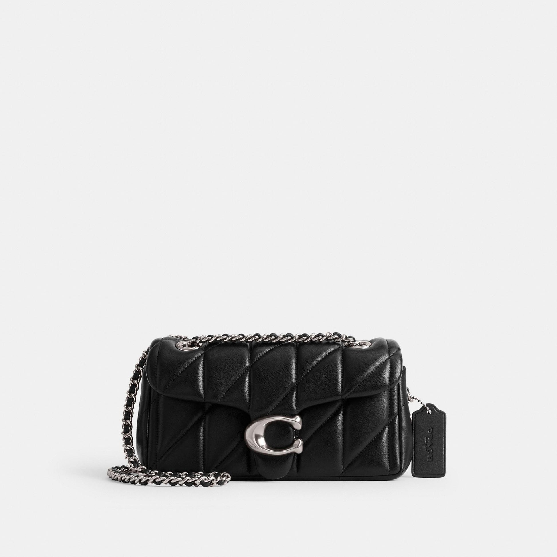 CP149-Tabby Shoulder Bag 20 with Pillow Quilting-Lh/Black