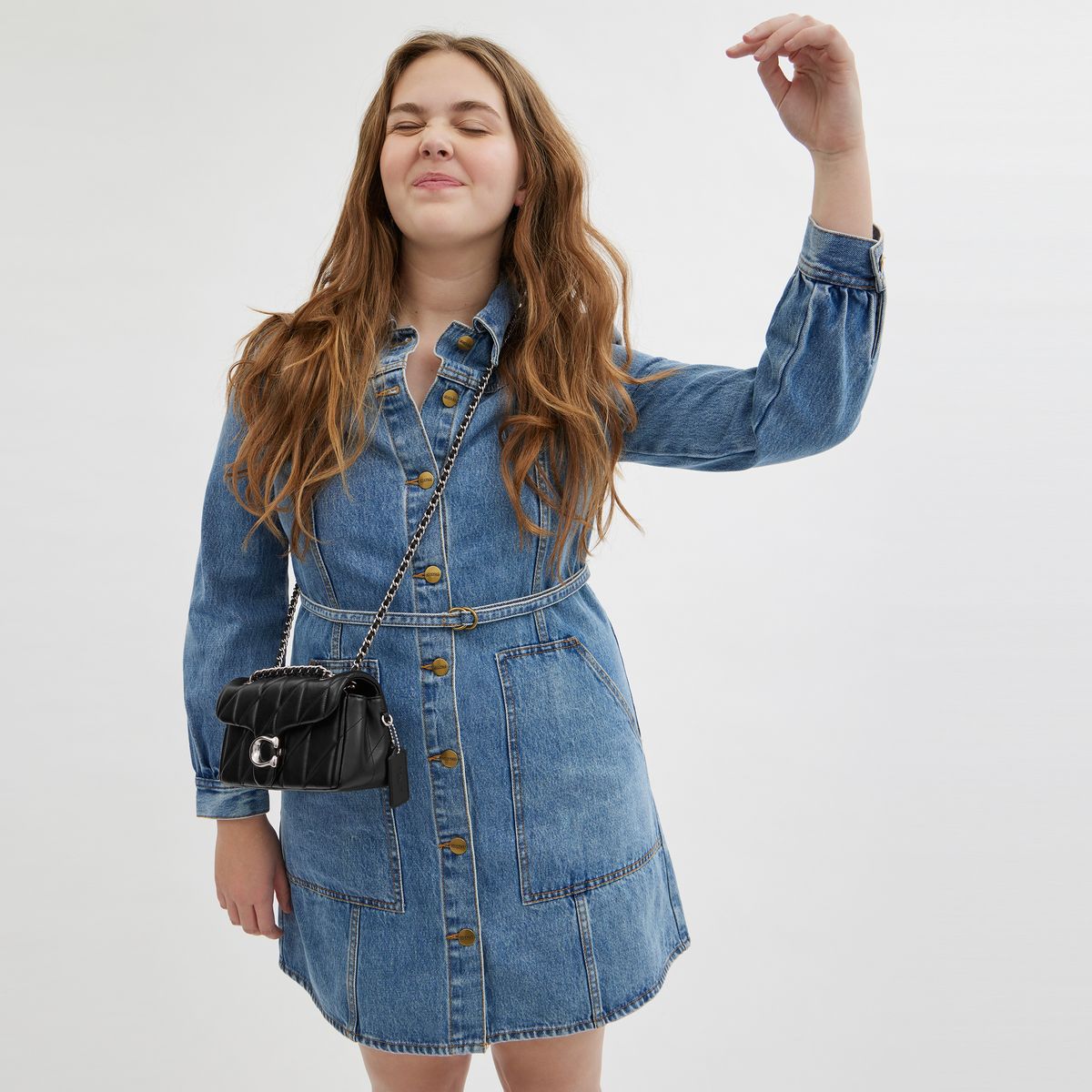 cp149-Tabby Shoulder Bag 20 With Pillow Quilting-Lh/Black