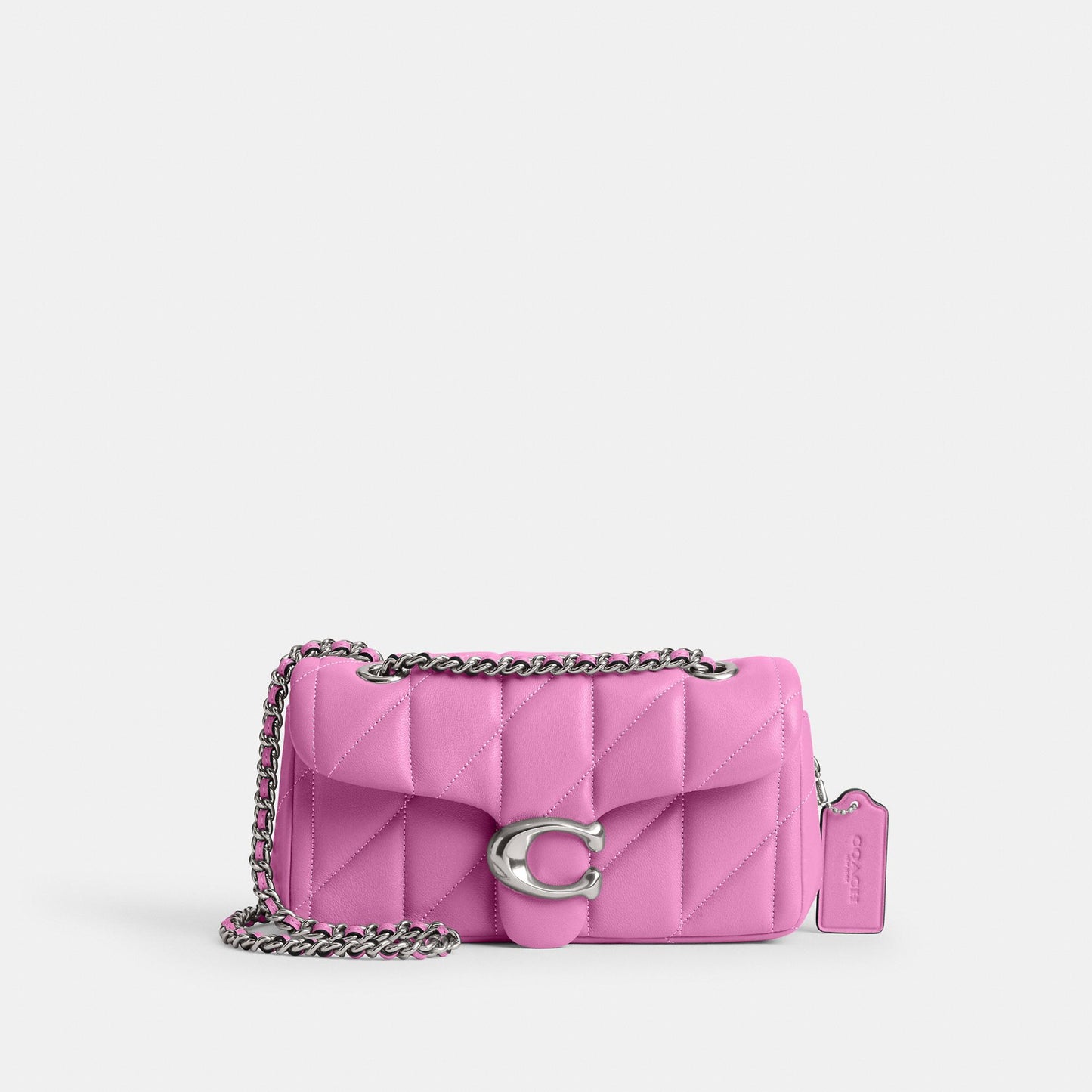 CP149-Tabby Shoulder Bag 20 with Pillow Quilting-Lh/Fuchsia.