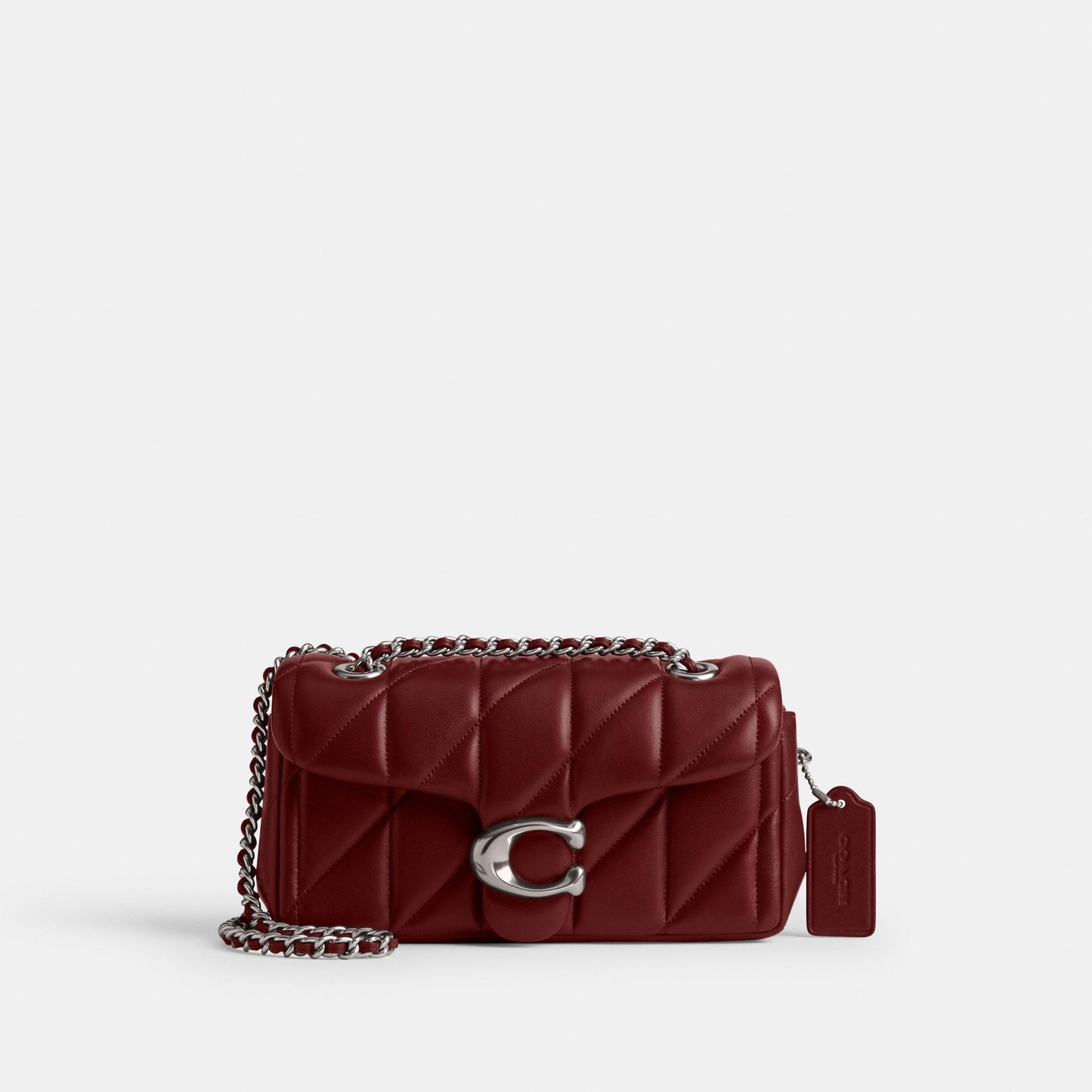 CP149-Tabby Shoulder Bag 20 with Pillow Quilting-Lh/Dark Ruby
