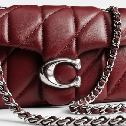 cp149-Tabby Shoulder Bag 20 With Pillow Quilting-Lh/Dark Ruby