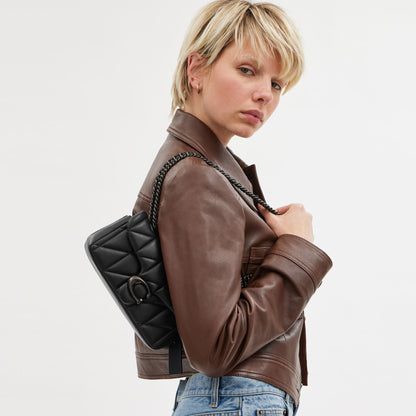 cp149-Tabby Shoulder Bag 20 With Pillow Quilting-V5/Black