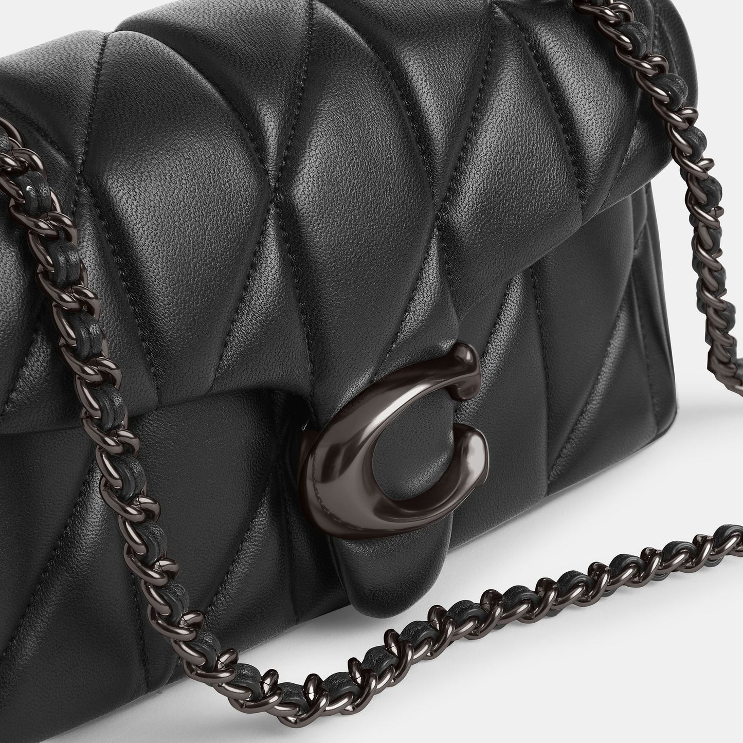 cp149-Tabby Shoulder Bag 20 With Pillow Quilting-V5/Black