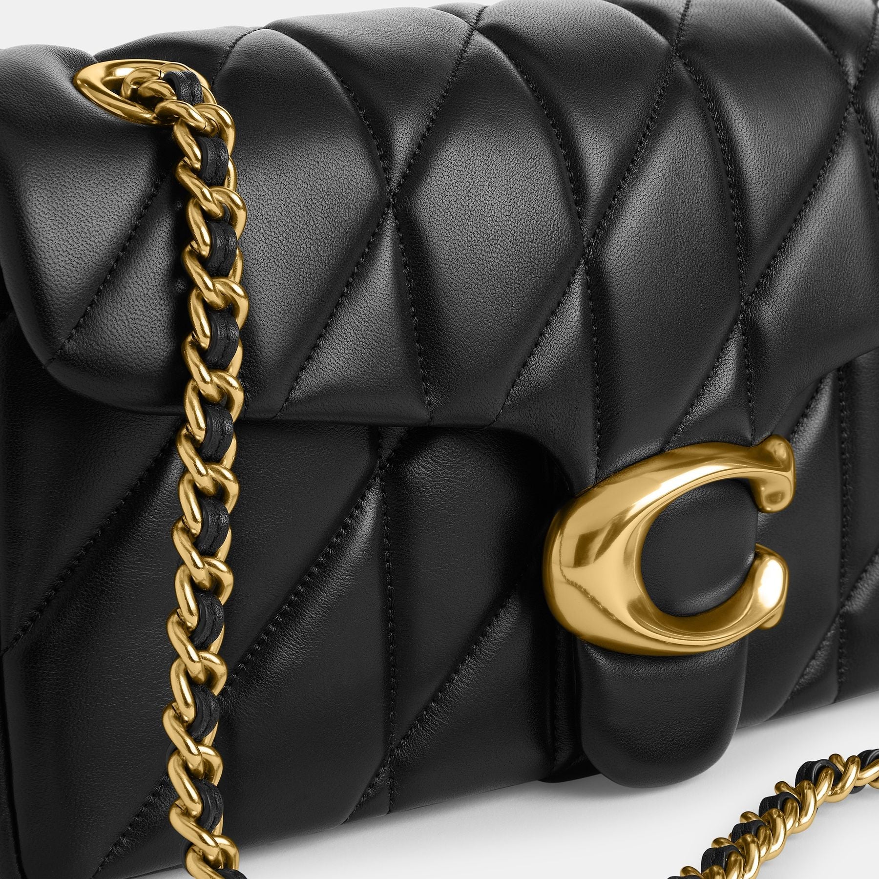 cp150-Tabby Shoulder Bag 26 With Quilting-B4/Black