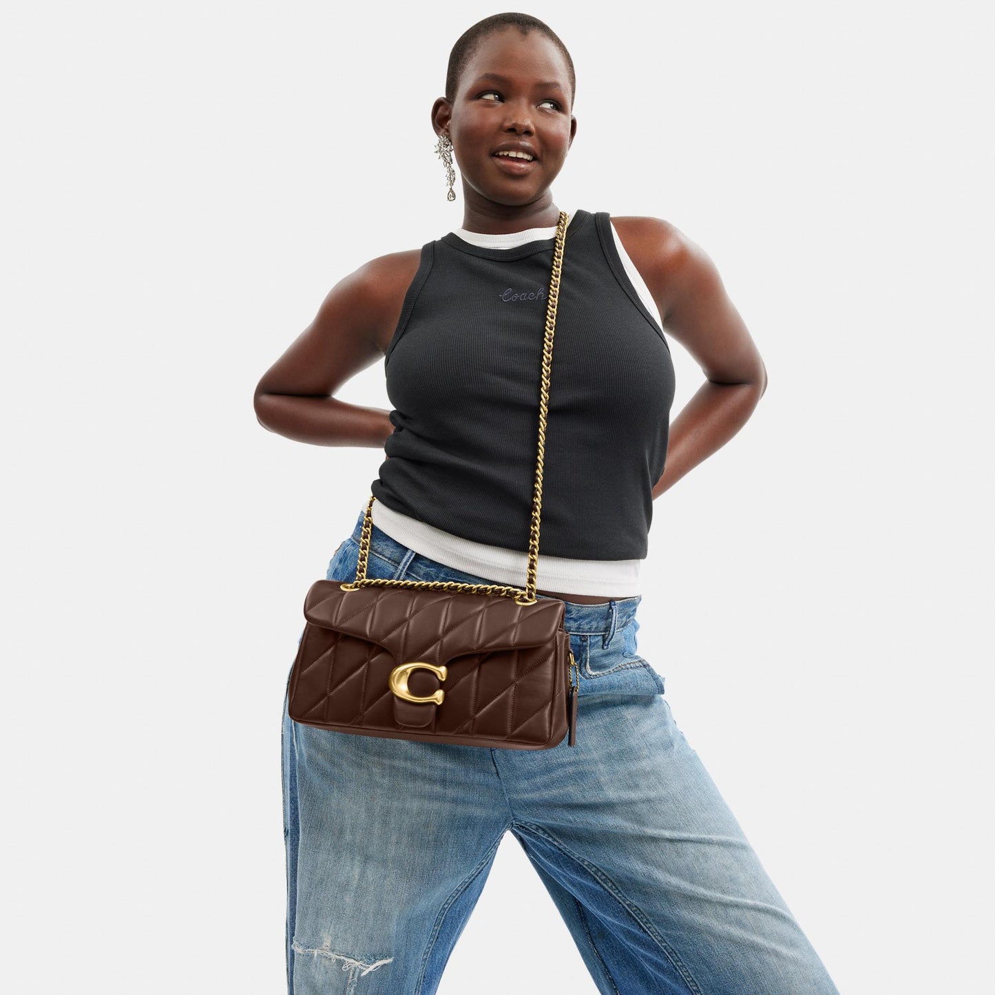 CP150-Tabby Shoulder Bag 26 with Quilting-B4/Maple