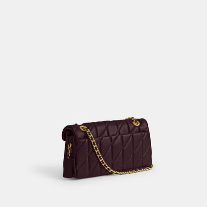 CP150-Tabby Shoulder Bag 26 with Quilting-B4/Black Currant