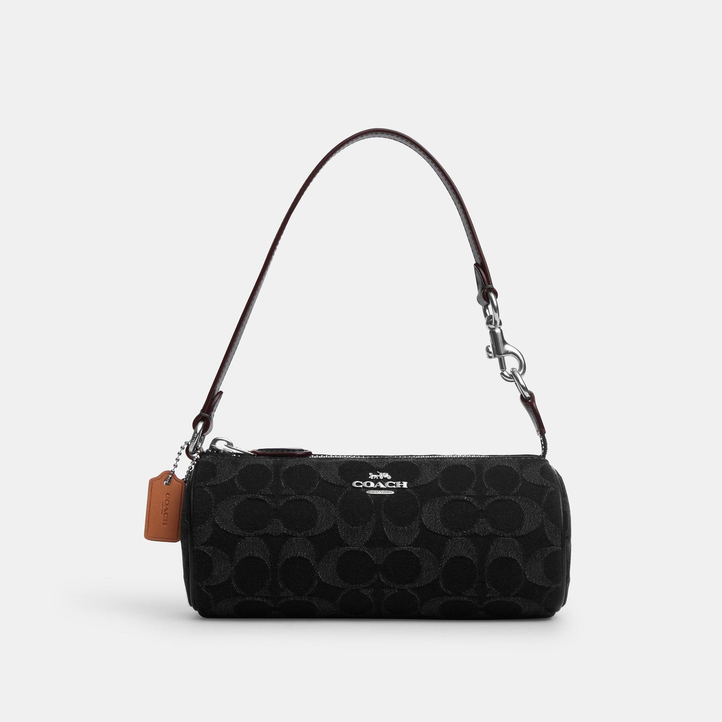Nolita Barrel Bag In Signature Denim-CP258-Sv/Black