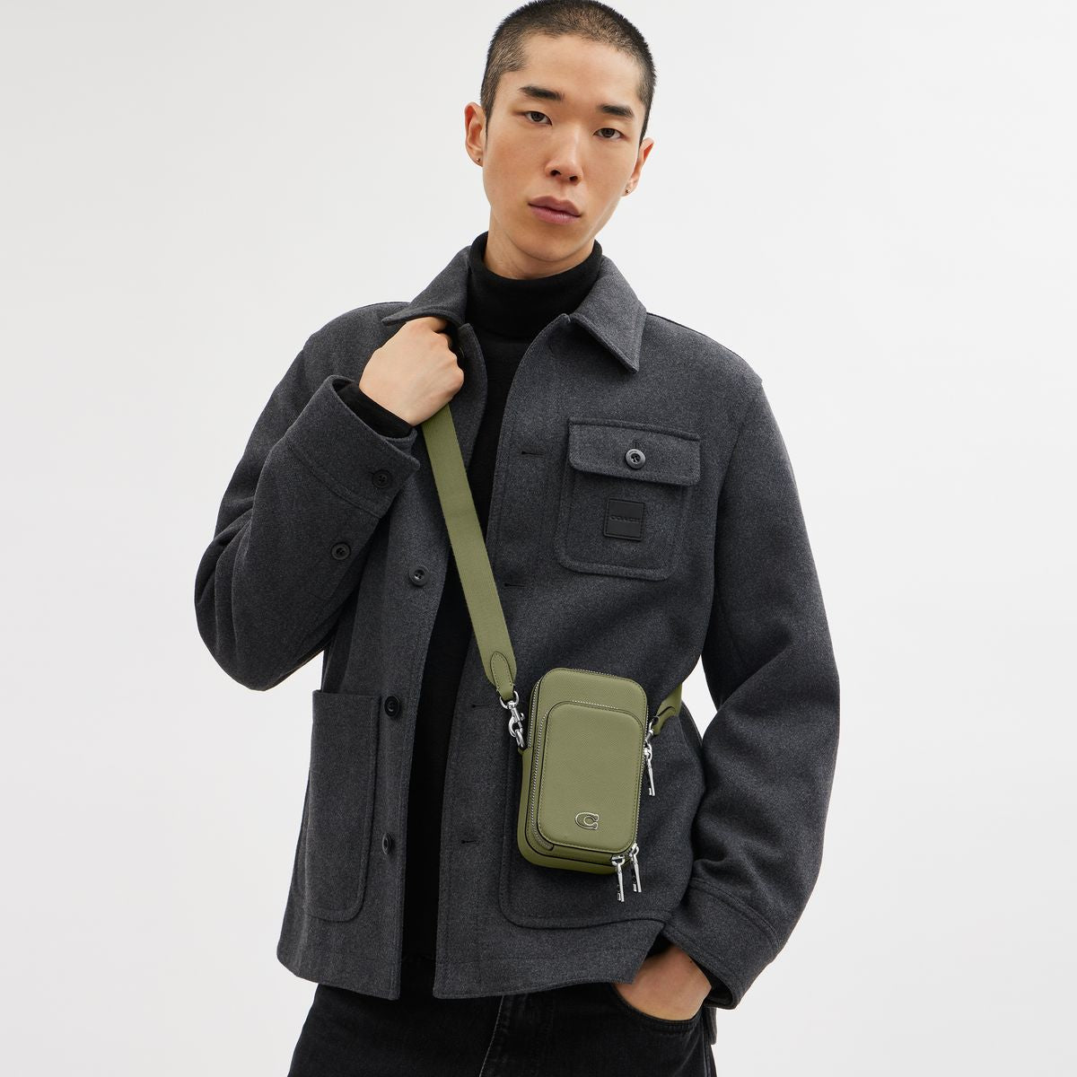 CP272-Phone Crossbody-Moss