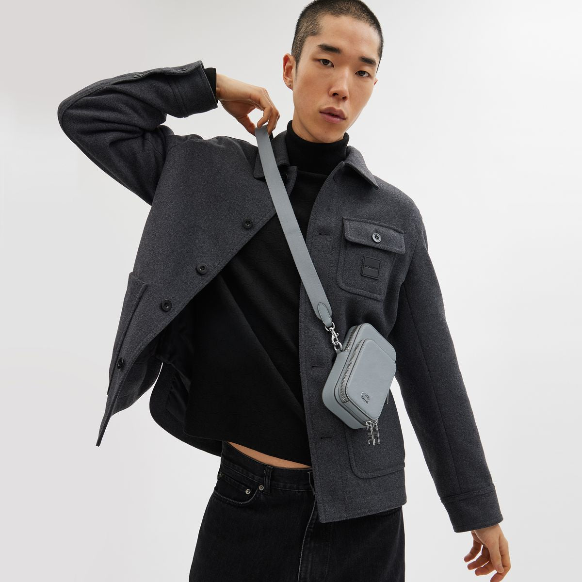 CP272-Phone Crossbody-Grey Blue