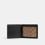 cp280-3-In-1 Wallet In Signature Canvas With Coach Graphic-Tan Multi.
