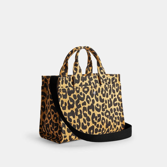 CP770-Cargo Tote With Leopard Print-LH/Leopard