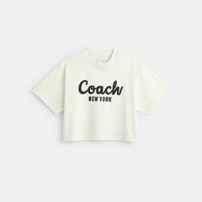 Cursive Signature Cropped T-Shirt