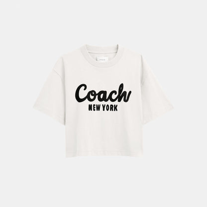 Cursive Signature Cropped T-Shirt