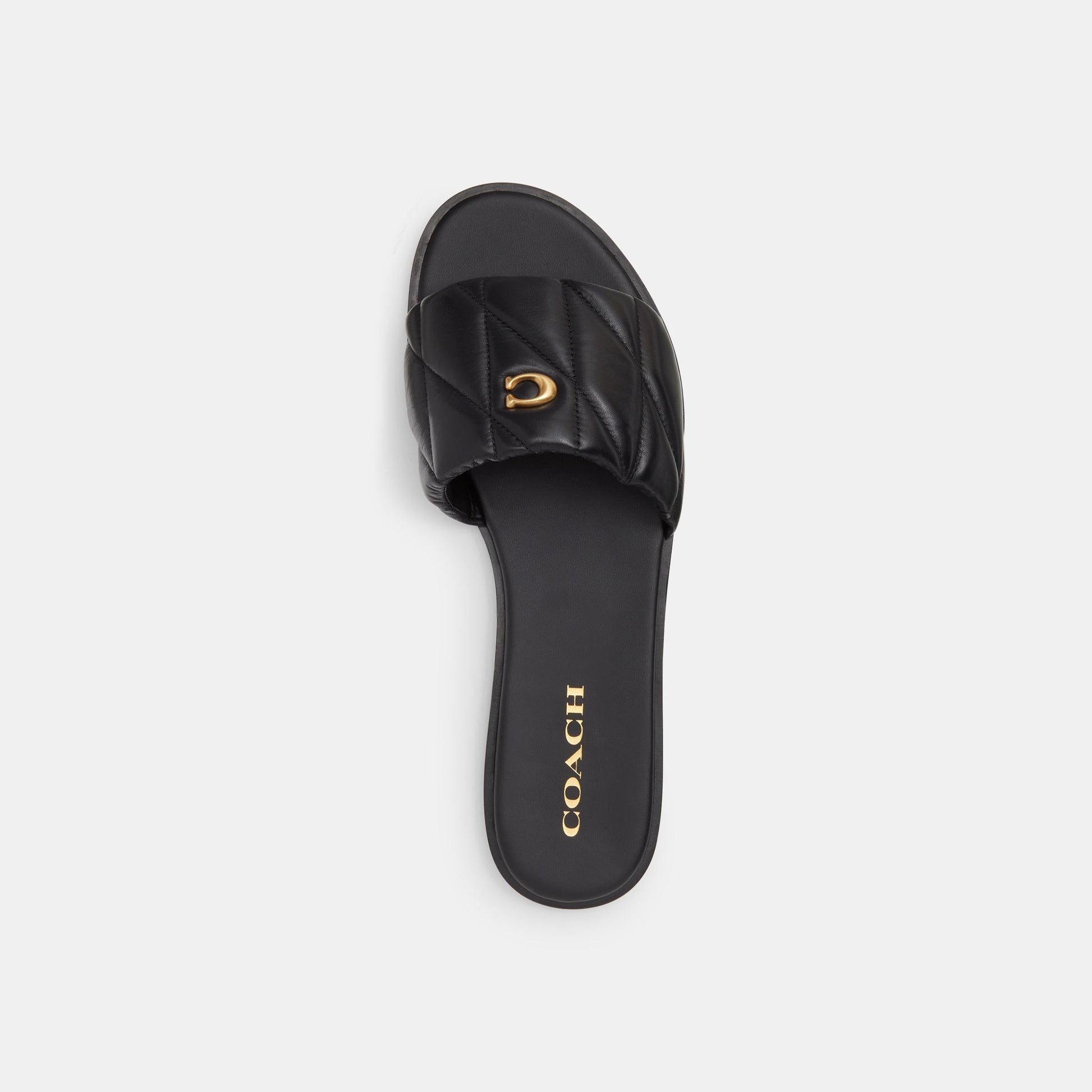 CR047-Holly Sandal With Quilting-Black