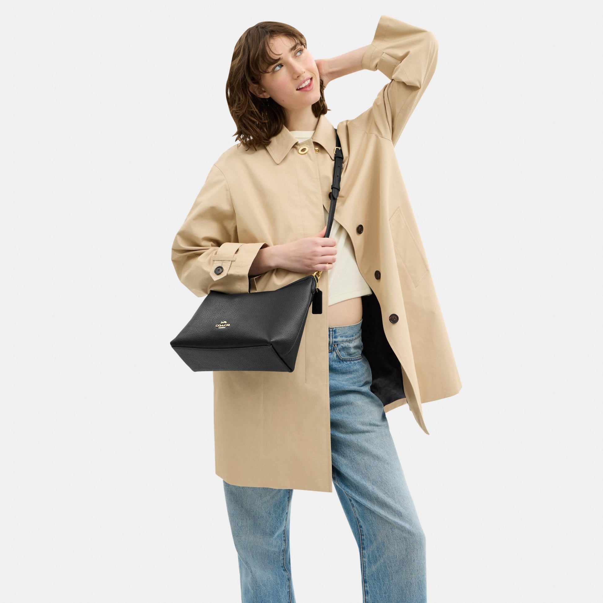 CR148-Laurel Shoulder Bag-Im/Black