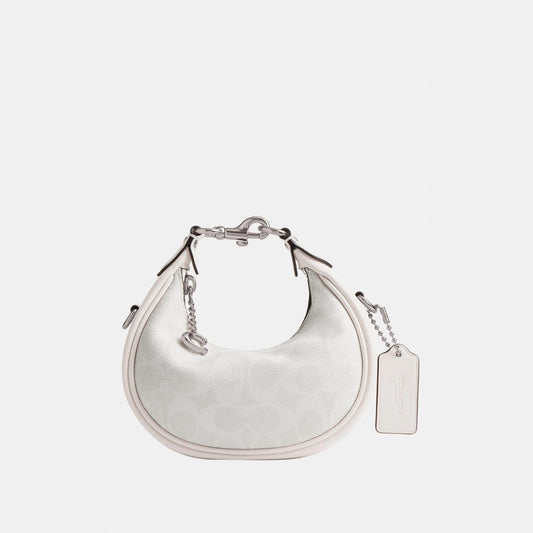 CR510-JONIE BAG IN SIGNATURE CANVAS-LH/White Chalk