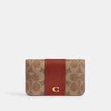 cr542-Essential Slim Card Case In Signature Canvas-B4/Tan Rust