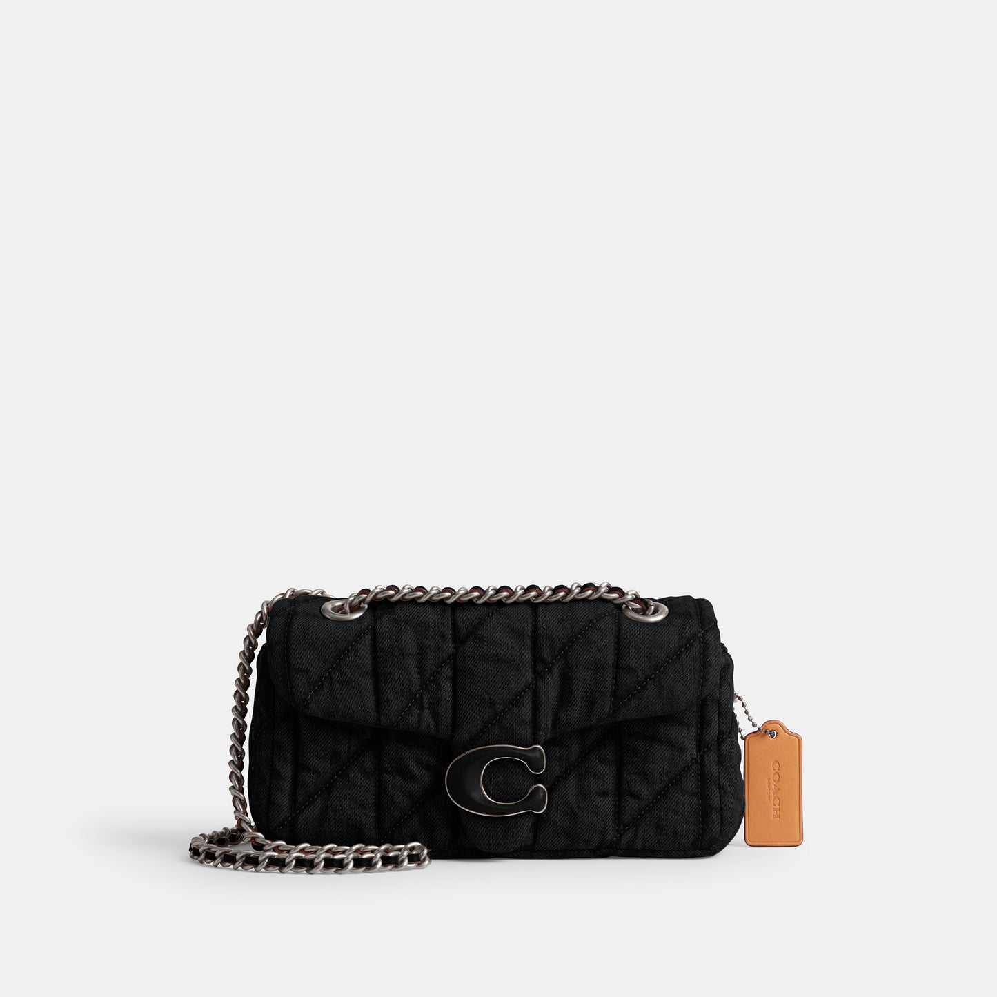 CR701-Tabby Shoulder Bag 20 With Quilting-LH/Black