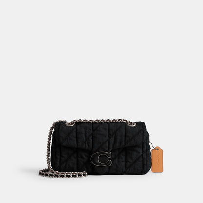 CR701-Tabby Shoulder Bag 20 With Quilting-LH/Black