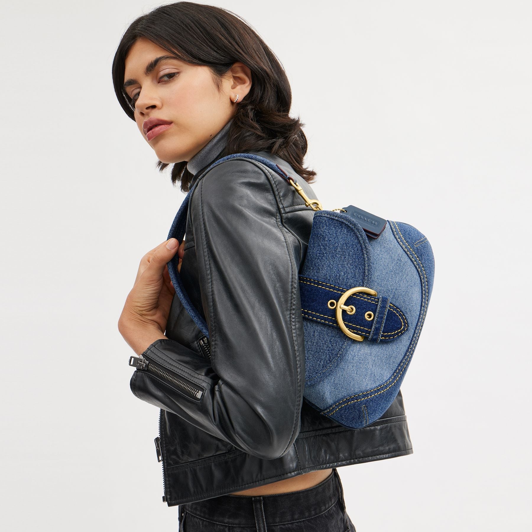 cr737-Soho Bag In Repurposed Denim