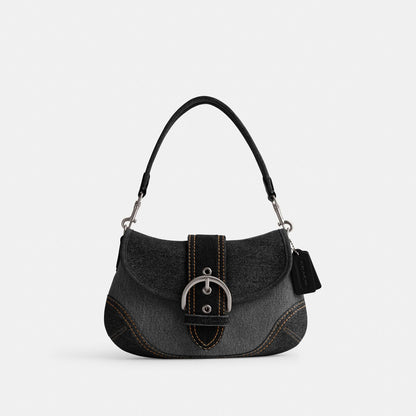 cr737-Soho Bag In Repurposed Denim-LH/Black Multi