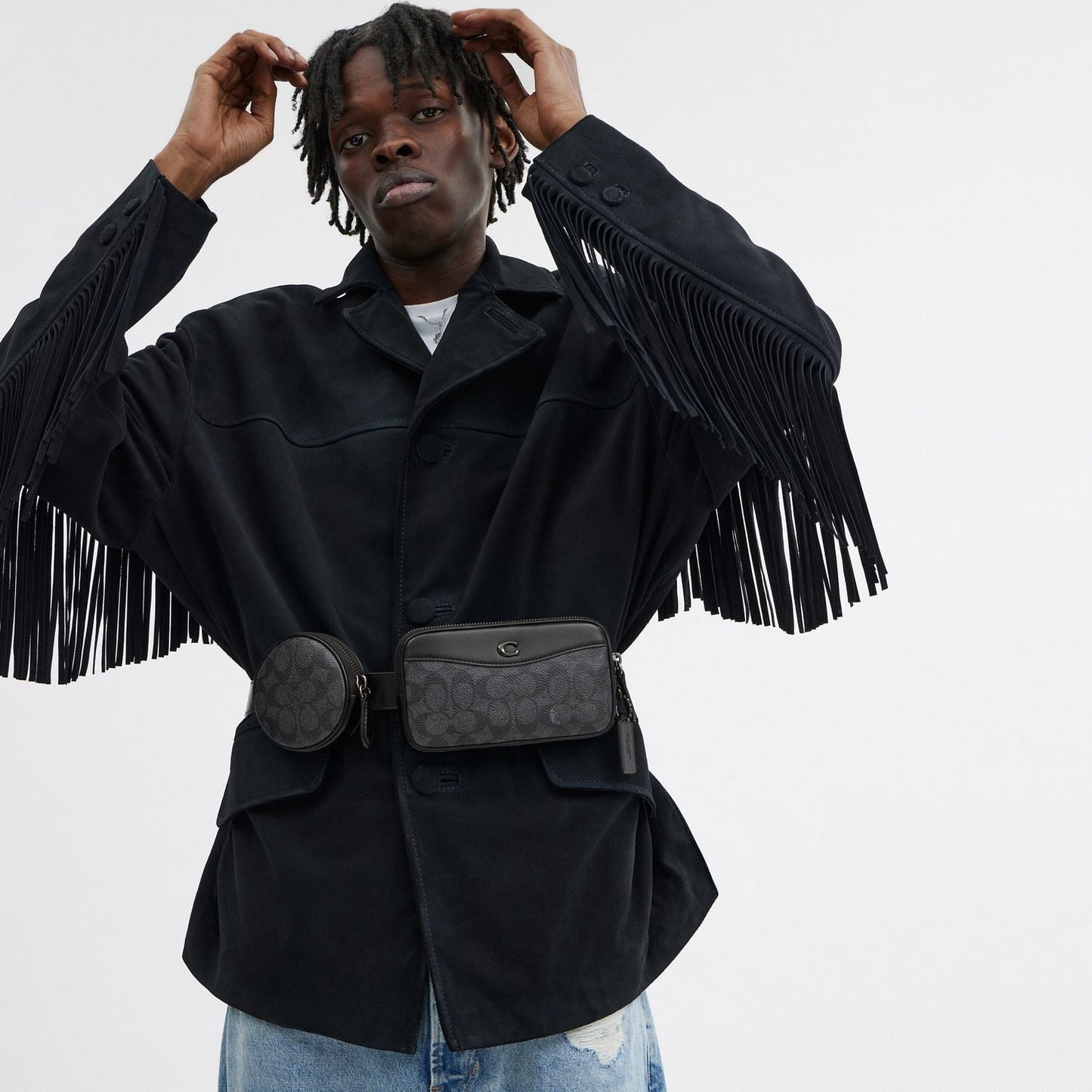 CR750-Multi Pouch Belt Bag In Signature Canvas