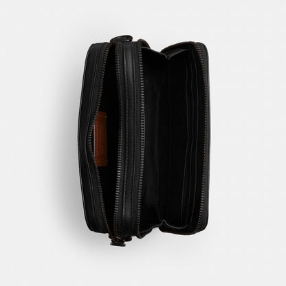 CR783-Charter Crossbody 19 In Signature Canvas-Charcoal