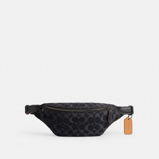 CR785-Charter Belt Bag 7 In Signature Denim-BLACK DENIM